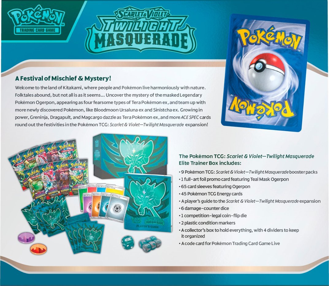 Pokémon - Trading Card Game: Twilight Masquerade Elite Trainer Box PRE-ORDER